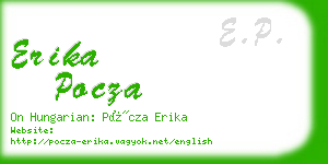 erika pocza business card